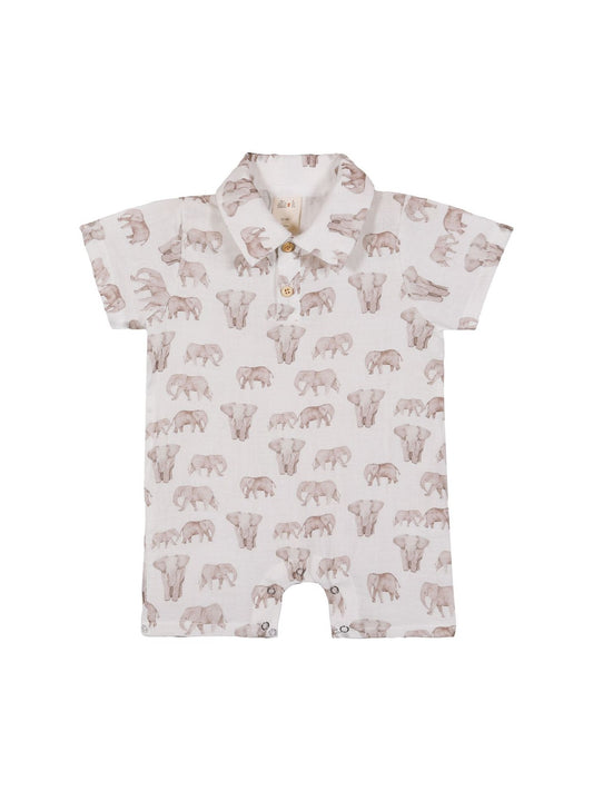 Finley Romper - Elephants