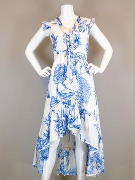 Nina High Low Dress - Blue Turquoise