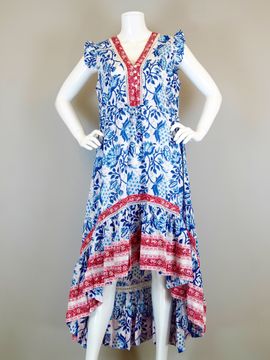Nina High Low Neck - Floral Vine