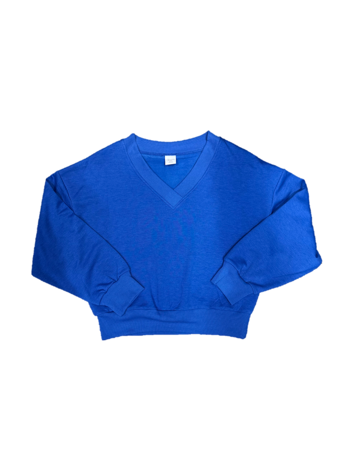V Neck Cloud Sweatshirt - Blueberry