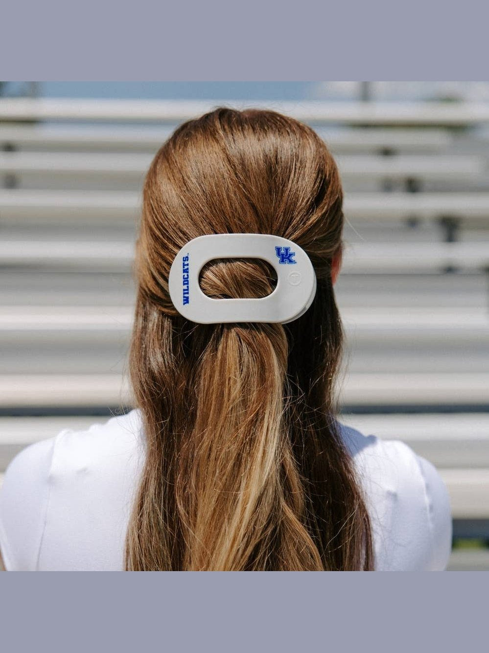 Flat Round Hair Clip | Large | Go Big Blue!