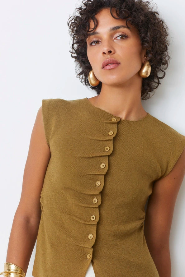 Pagni Sleeveless Sweater - Olive