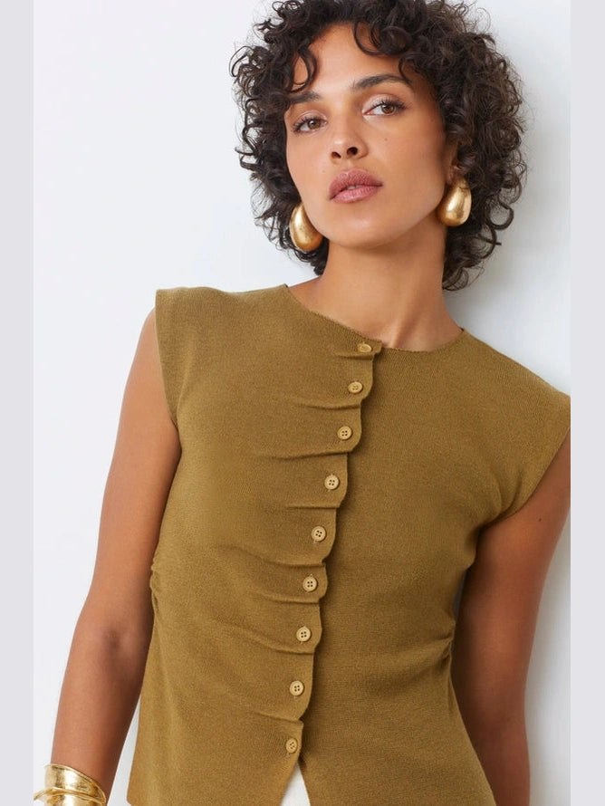 Pagni Sleeveless Sweater - Olive