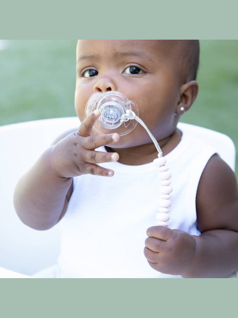 Light Pink Pacifier Clip
