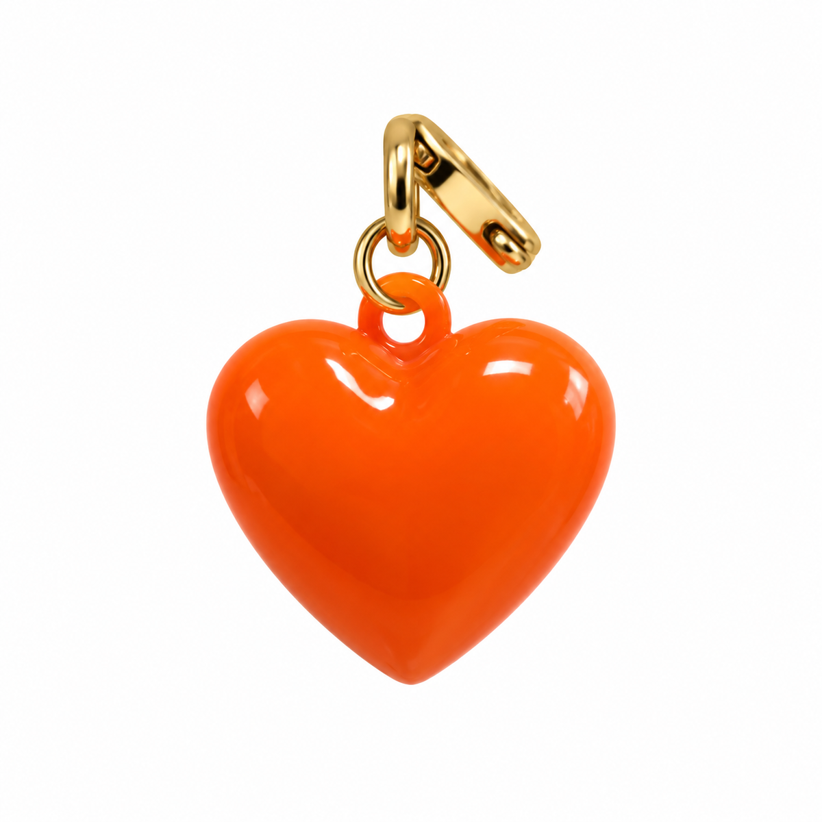 Orange Puff Heart