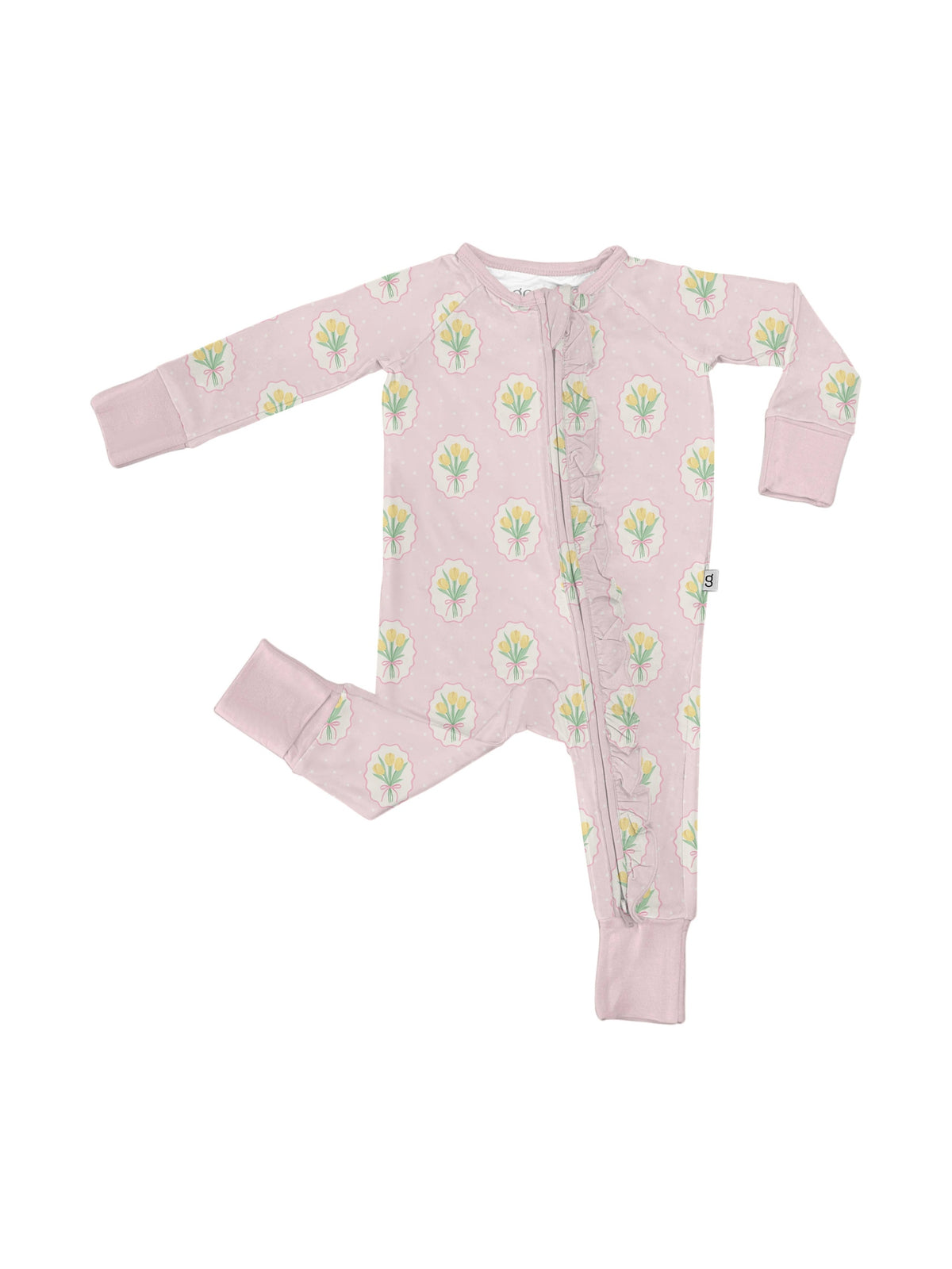 LS Convertible Zip with Ruffles - Fancy Tulips