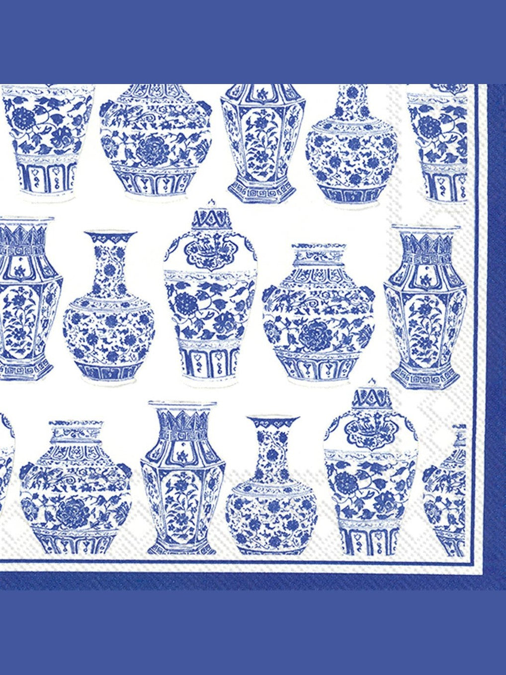 Paper Cocktail Napkins Pack of 20 Blue and White Urns