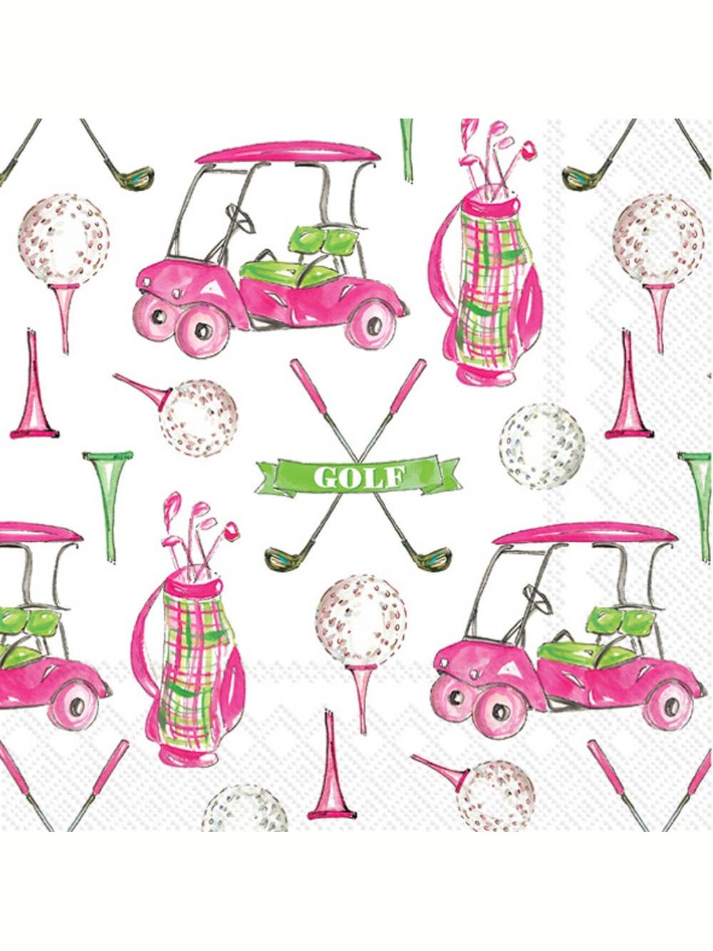 Paper Cocktail Napkins Pack of 20 Rosanne Beck Girly Golf