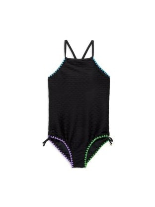Textured One Piece Swimsuit