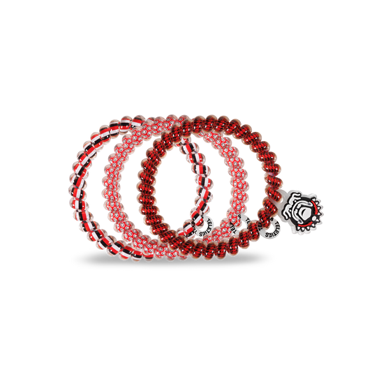 Spiral Hair Coils | Small | University of Georgia Hair Ties
