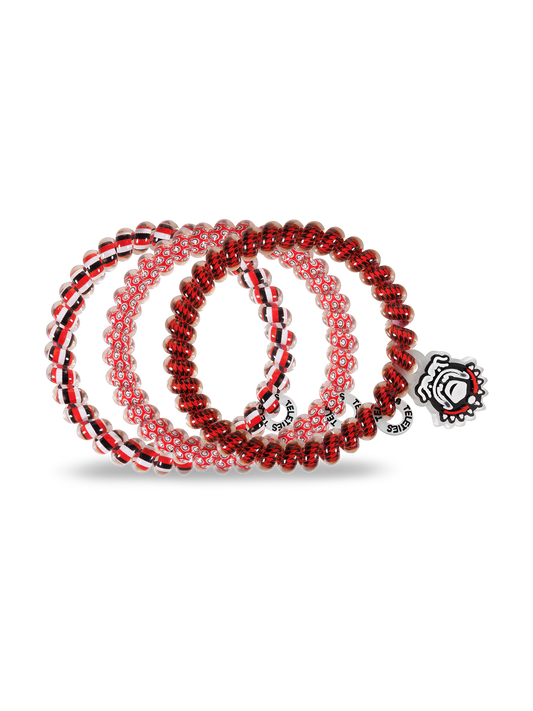 Spiral Hair Coils | Small | University of Georgia Hair Ties
