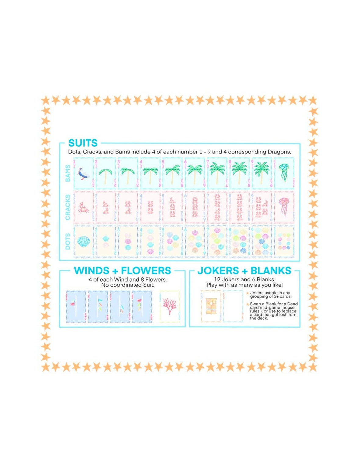 Play Away Mahjong - Beach Playing Card Deck