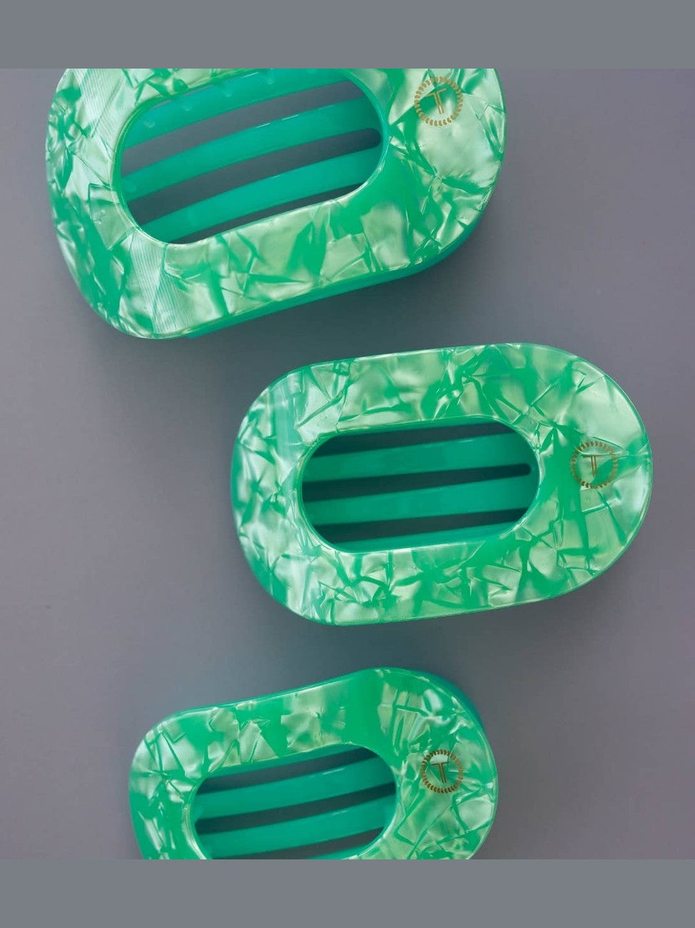 Flat Round Hair Clip | Small | Spring Splash
