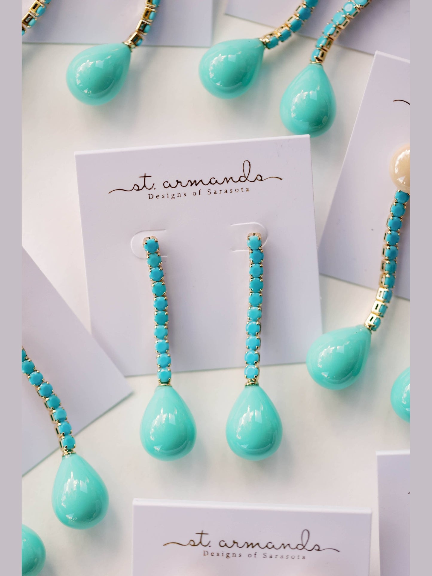 Turquoise Swingy Statement Earrings
