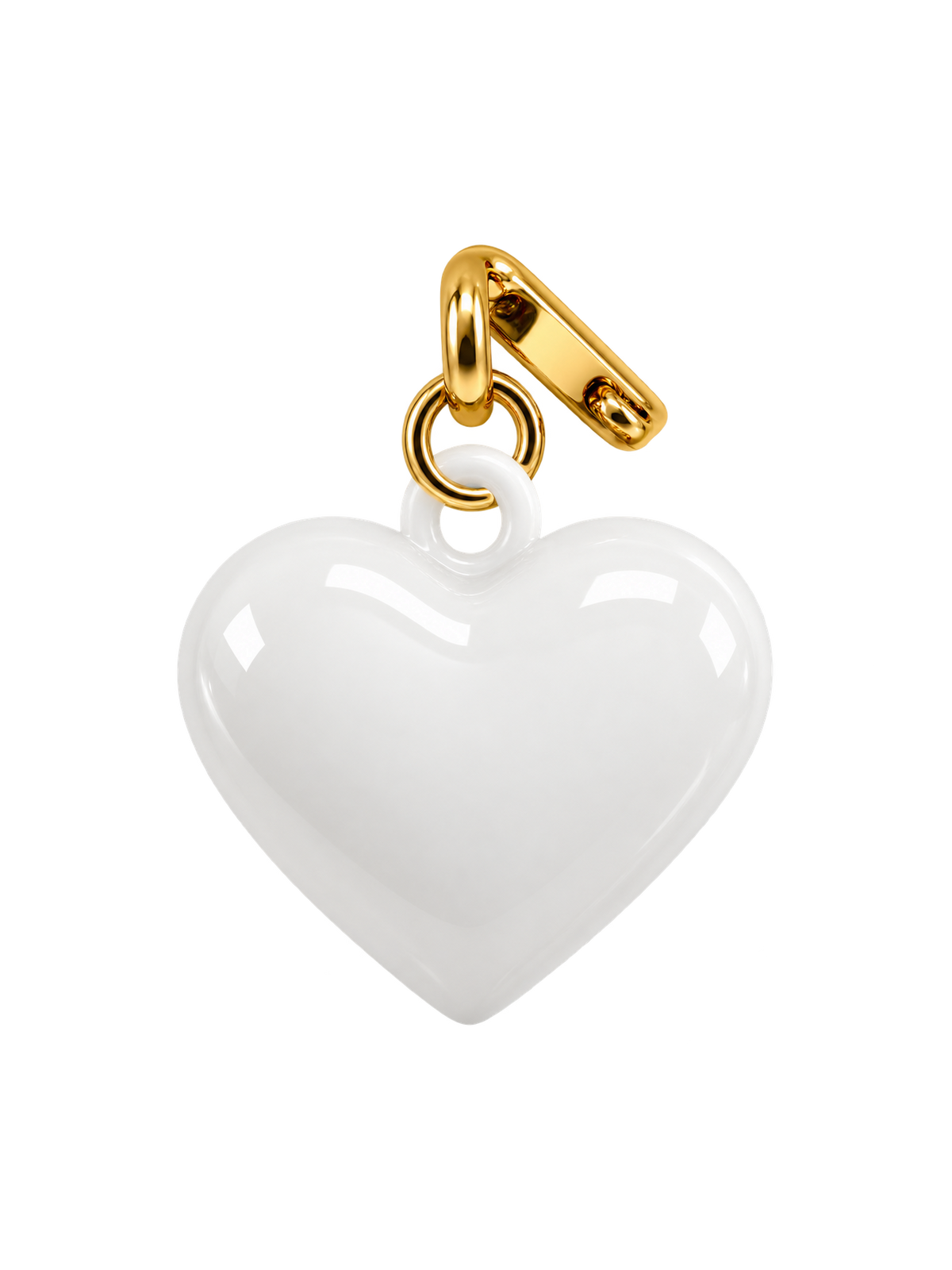 White Puff Heart