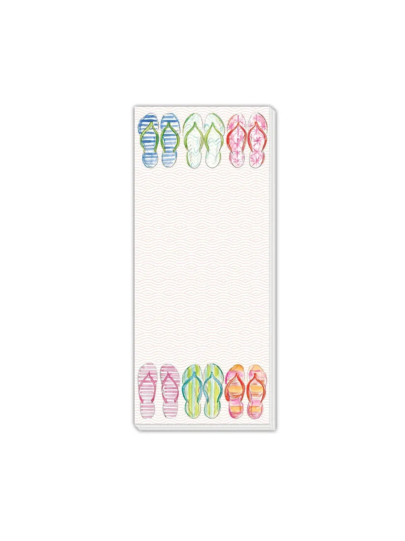 Skinny Hand Painted Flip Flop Notepad