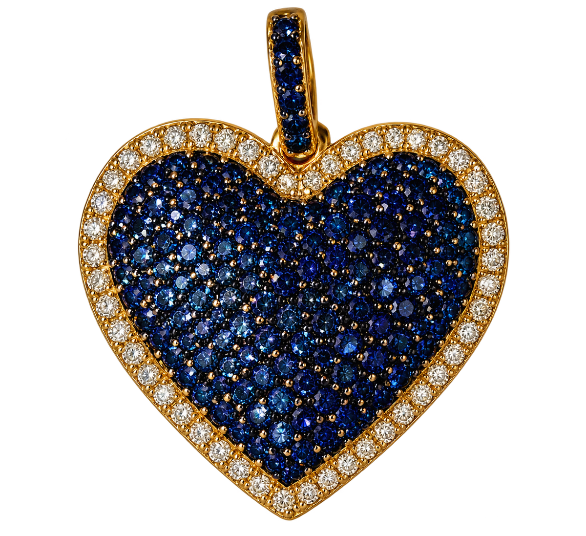 Navy Pave Heart Charm