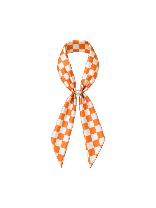 Checkered Gameday Magnetic Scarf Necklace
