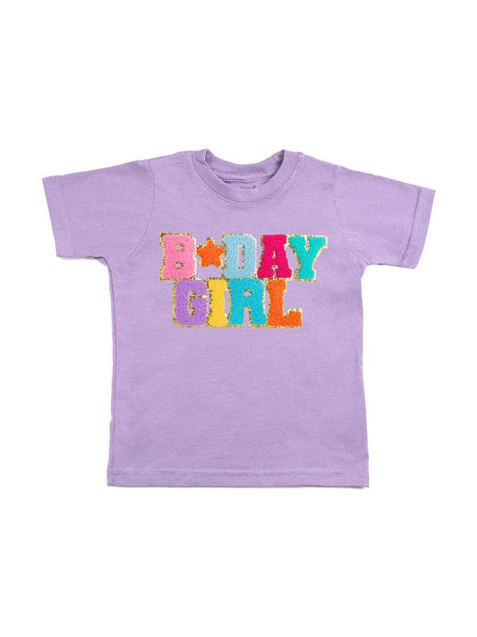 Birthday Girl Patch T-Shirt - Kids Short Sleeve Shirt