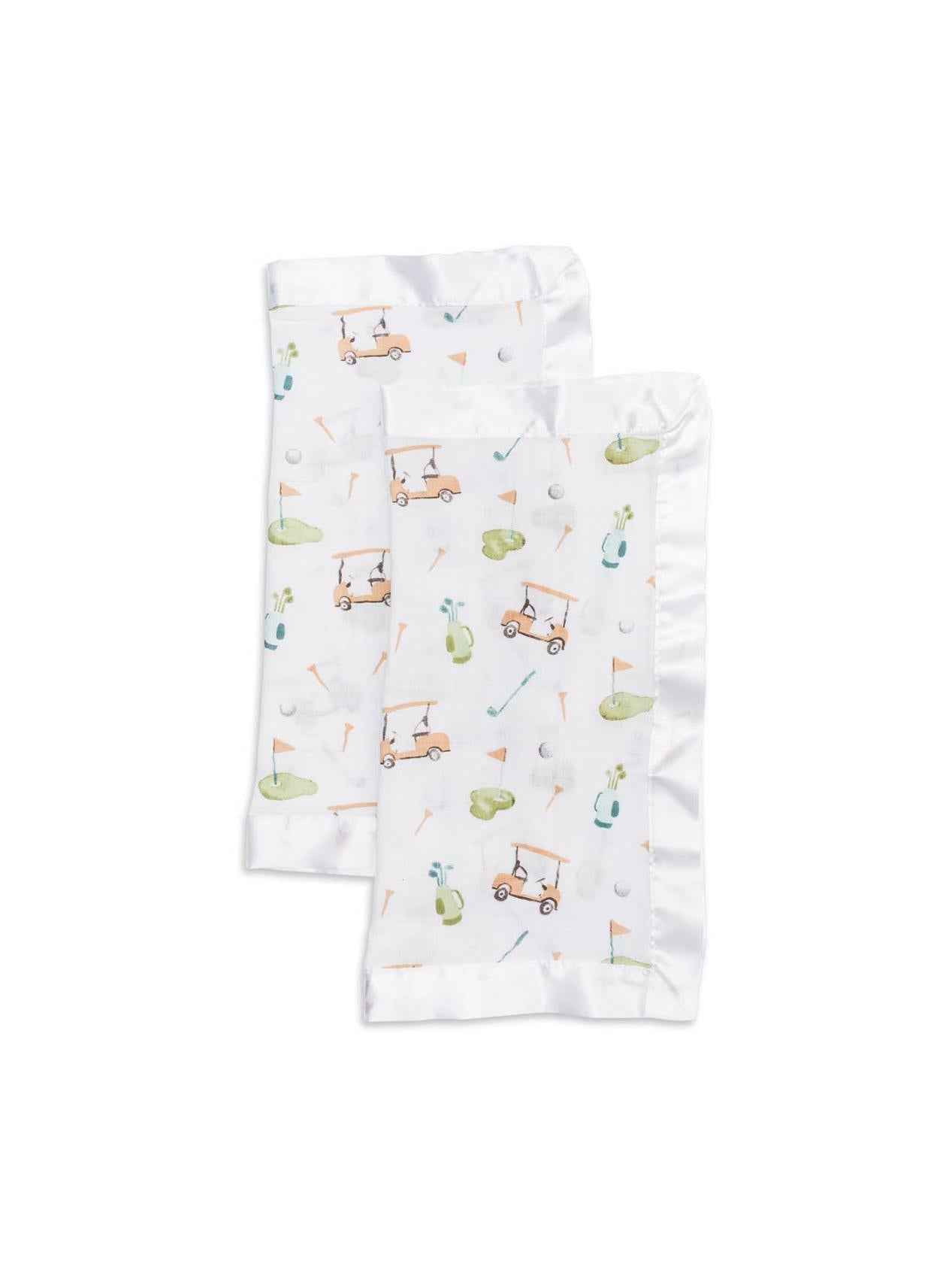 Lulujo Cotton Security Blankets - Modern Golf 2pk
