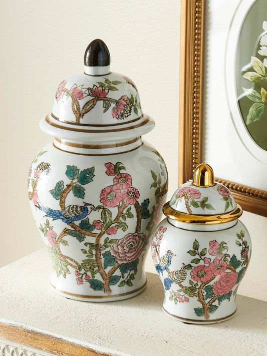 10.5" Bird Ginger Jar