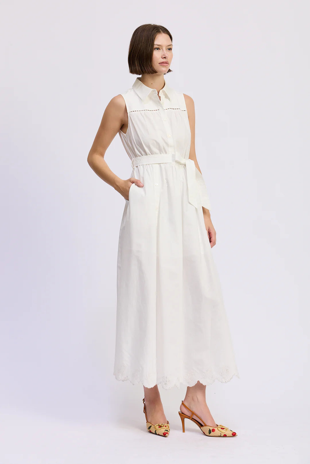 Sleeveless Belted Maxi