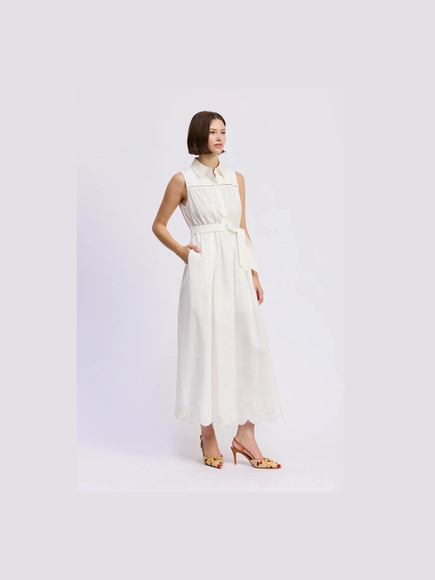 Sleeveless Belted Maxi