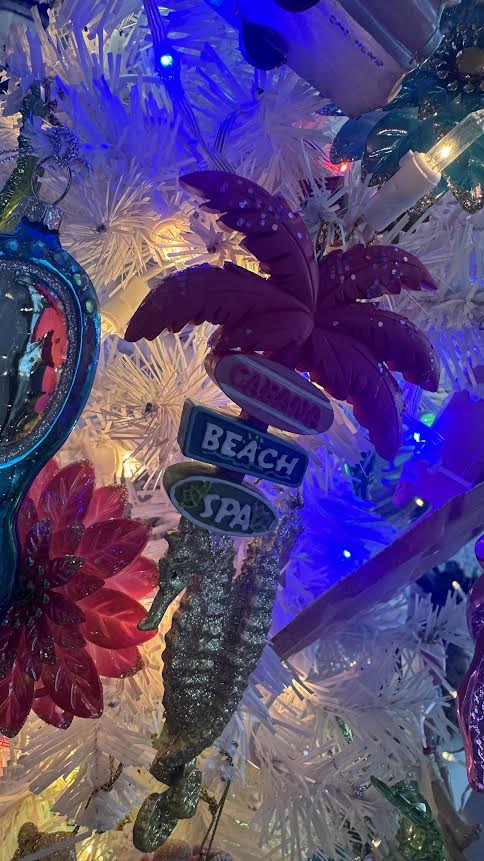 7ft Christmas Tree with assorted ornaments