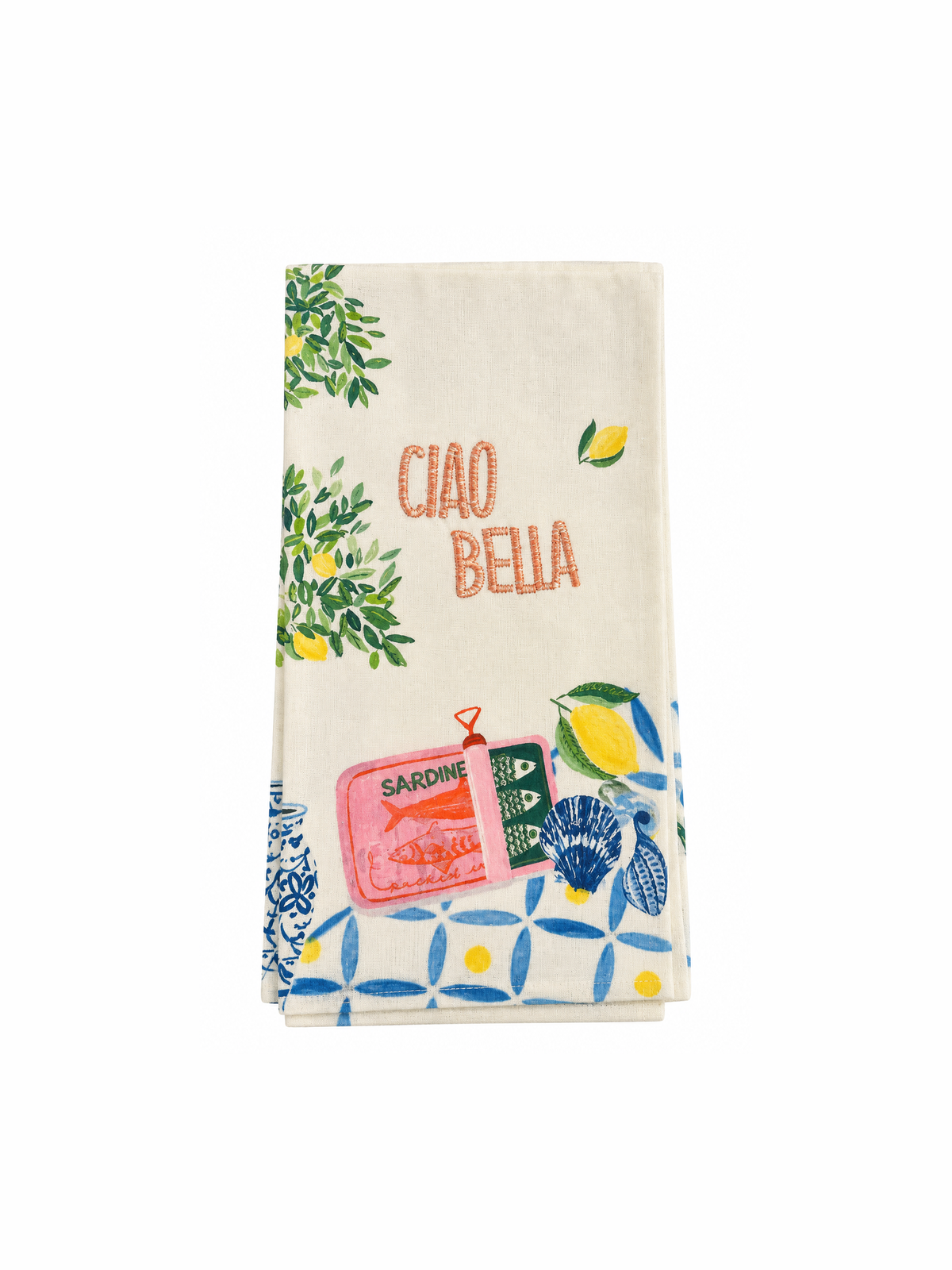Ciao Bella Hand Towel White/Multi