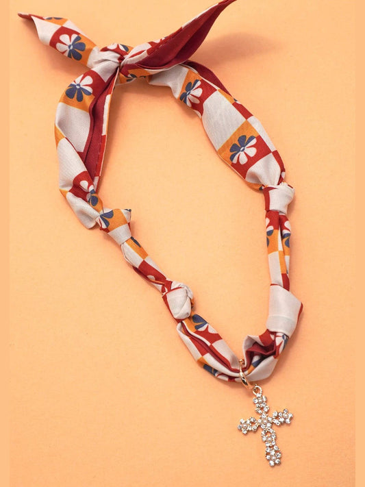 Handcrafted Scarf Charm Necklace