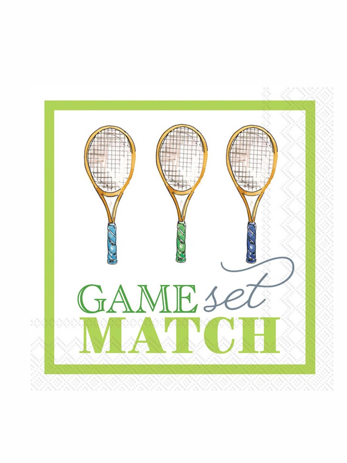 Paper Cocktail Napkin Pack of 20 Rosanne Beck Game Set Match
