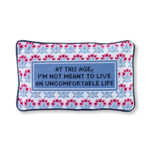 Uncomfortable Needlepoint Pillow