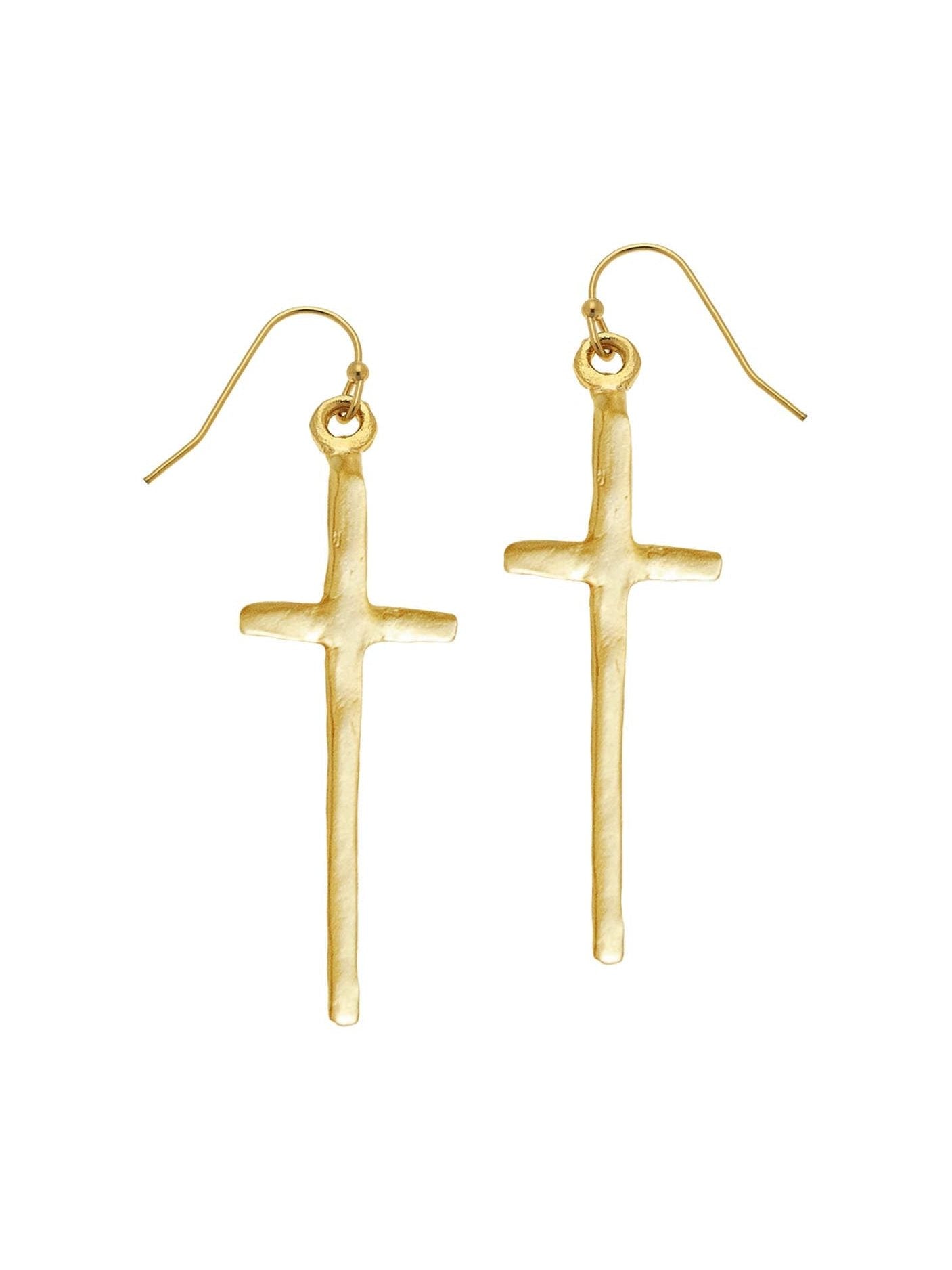 Tall Cross Earrings