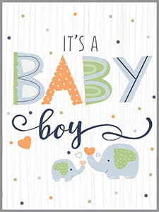 Gift Enclosures - Boy Elephant