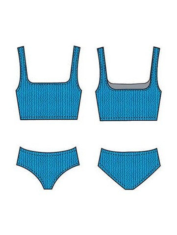 Girls Crinkle Two Piece Tankini
