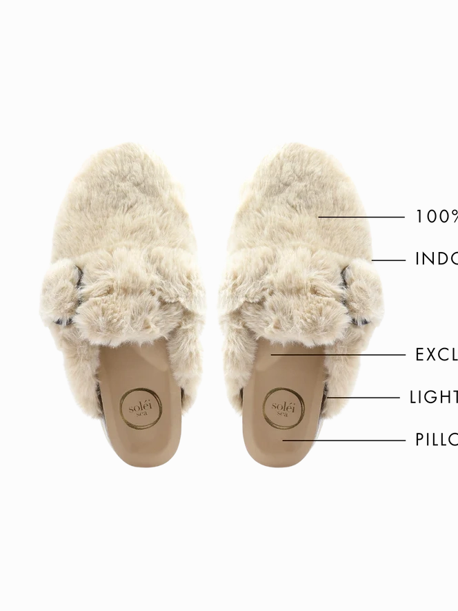 Aspen Fur Clog - Snow