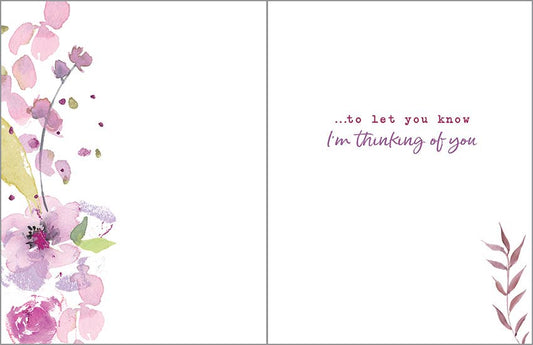 Thinking of You Greeting Card - Graceful Flowers