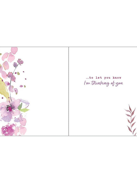 Thinking of You Greeting Card - Graceful Flowers