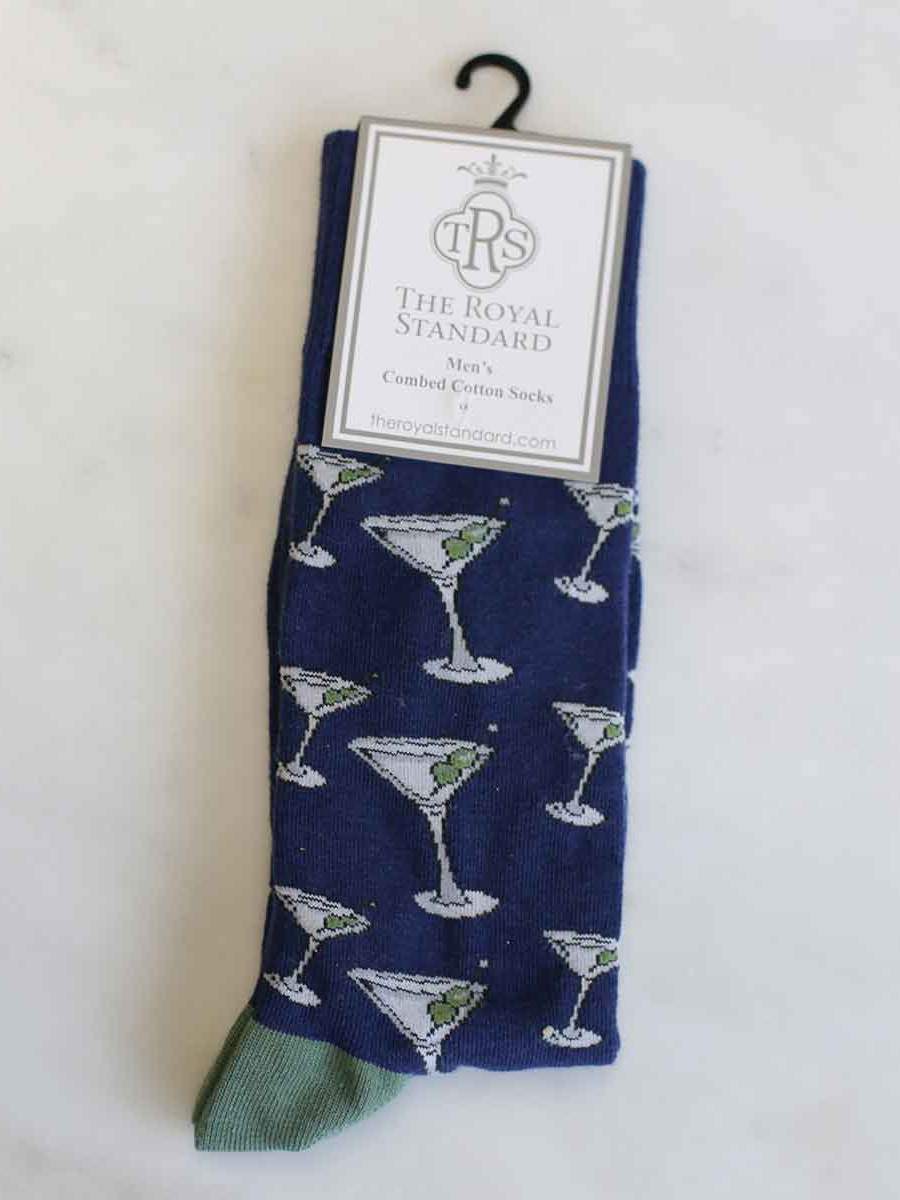 Navy Martini Socks
