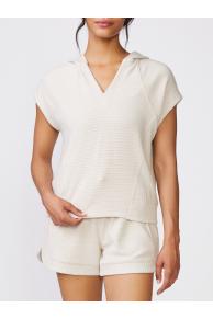Sleeveless Ottoman Hoodie - Oatmeal Heather