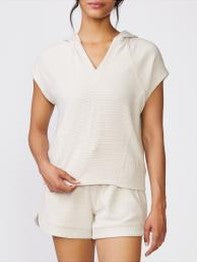 Sleeveless Ottoman Hoodie - Oatmeal Heather