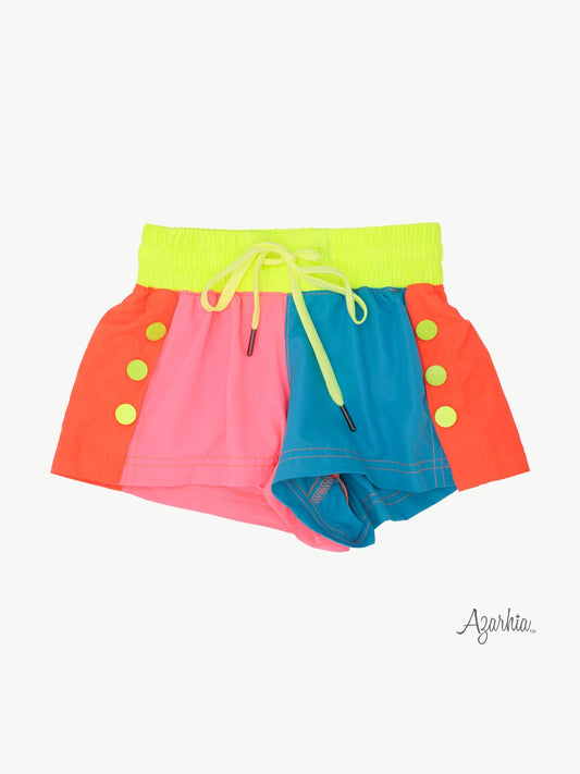 Pink Neon Colorblock Short
