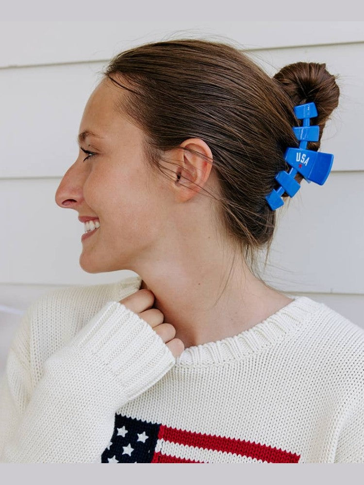 Classic Hair Clip | Large | USA Blue
