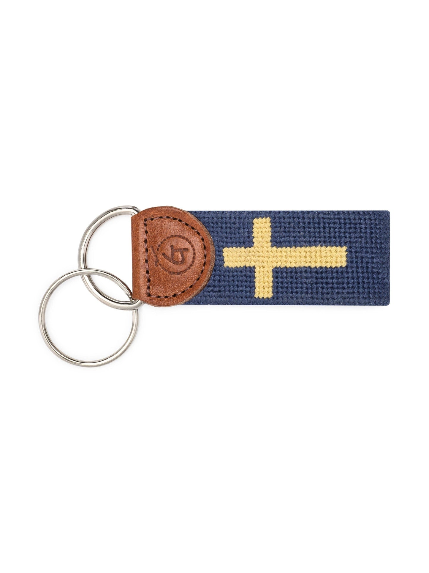 Cross Needlepoint Keychain