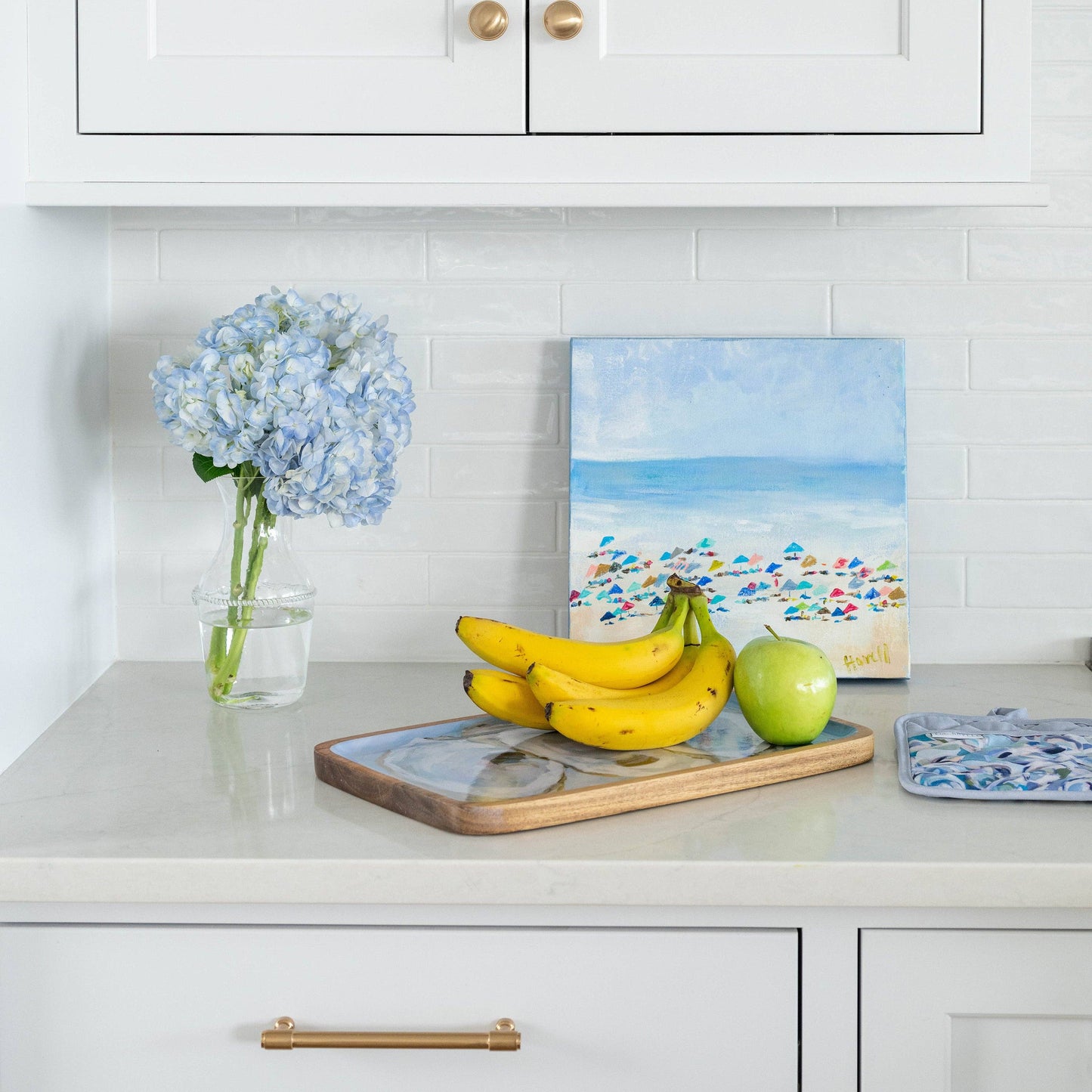 Wooden Serving Tray (Rectangle) - Coastal Oysters