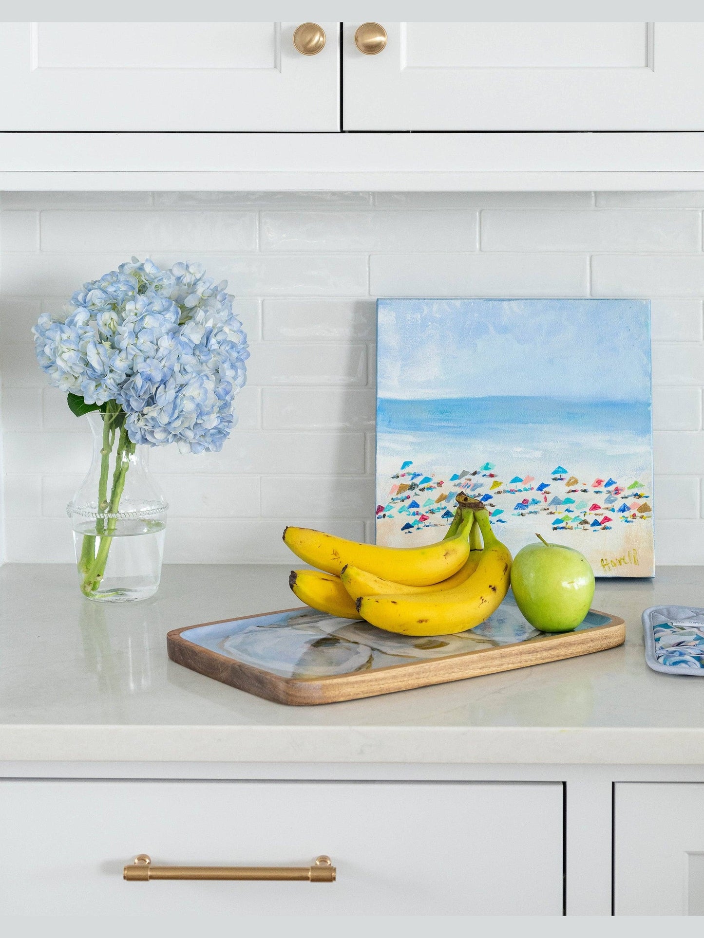 Wooden Serving Tray (Rectangle) - Coastal Oysters