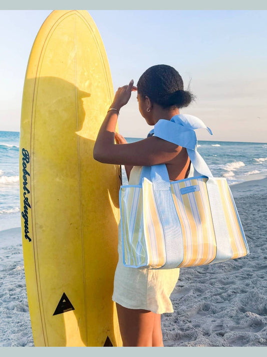 Case-Mate Cabana Stripe Bow Jelly Tote Bag
