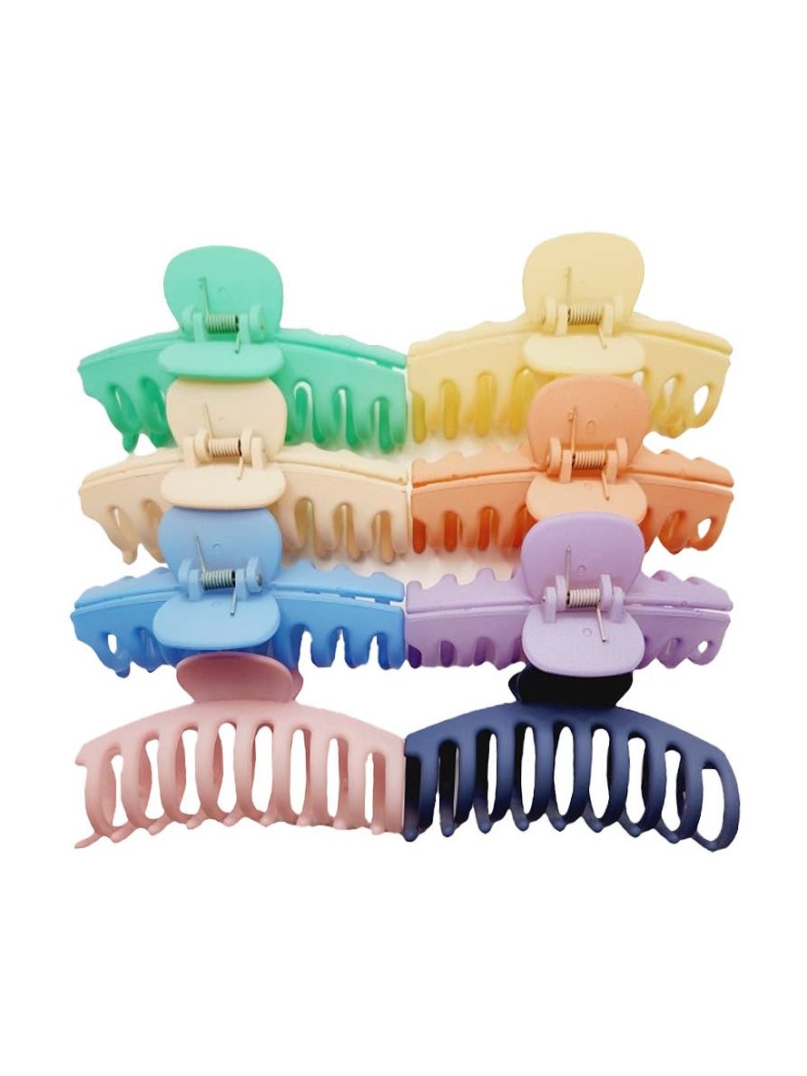 Matte Pastel Wide Curve Durable Hair Claw