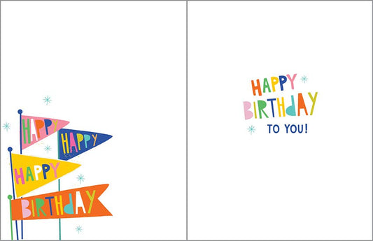 Birthday Greeting Card - Birthday Flags