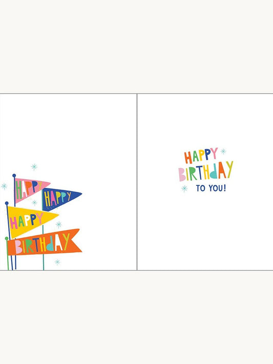 Birthday Greeting Card - Birthday Flags